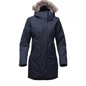 North Face Women’s Far Northern Waterproof Parka Navy Blue Large